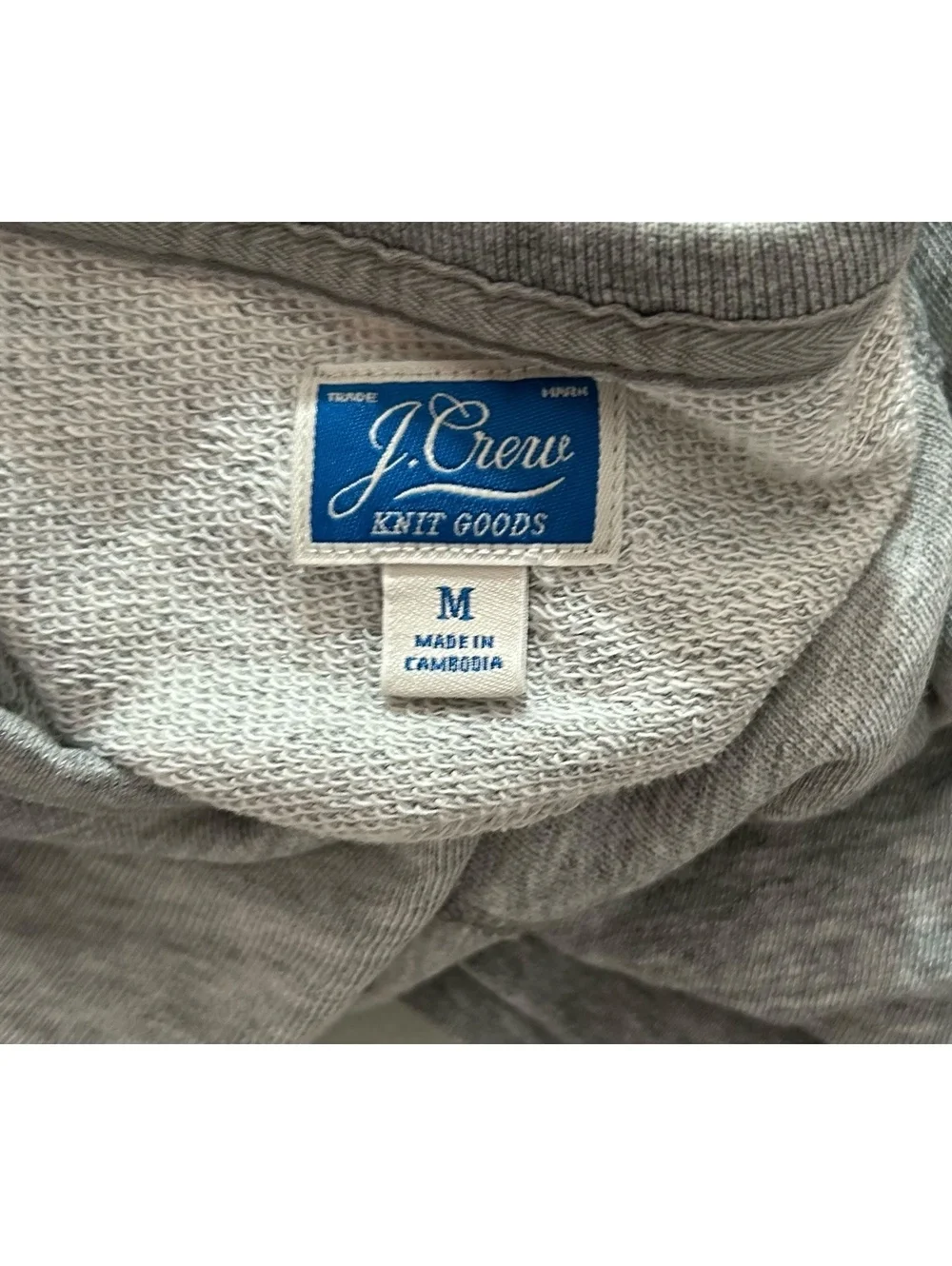 J.Crew Knit Goods Grey Pocket Sweatshirt - Size M